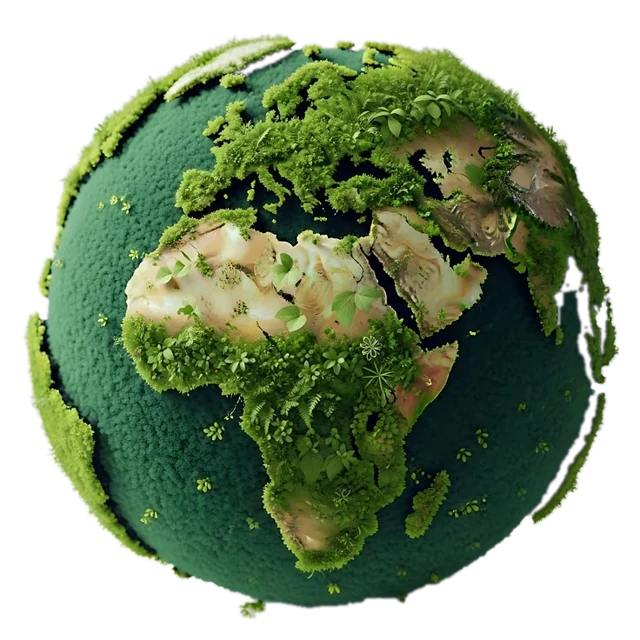 Green Earth globe